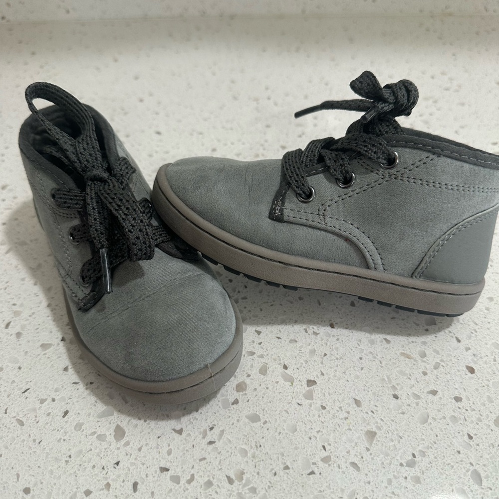 Carter's Kids Gray Boots with Black Laces